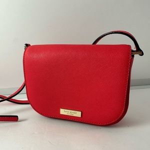 NWOT Kate Spade Carsen Newbury Lane Crossbody Leather Handbag WKRU3817 Pink Red